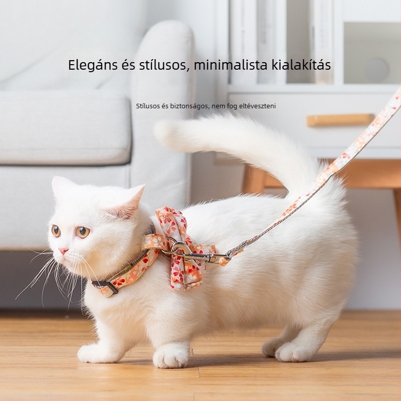 Macska mellkas hám pórázzal (Anyag: textil; Márka: Fengpei; Csomagolás: 240; Alkalmas: macskáknak; Kategória: hám)