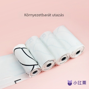 Állati ürülék zacskók, vastagított, teljesen biodegradálható, kutyáknak és macskáknak - PE, 160 db, Little Red Chestnut