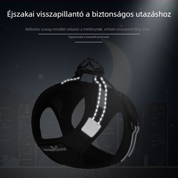 Kihúzható nylonos póráz macskáknak és kutyáknak világító mellény-stílusú dizájn