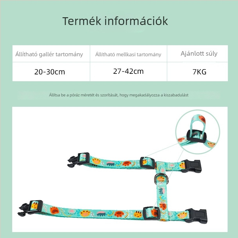 Macska póráz készlet poliészter anyagból, anti-szakadás funkció, 100 db/doboz