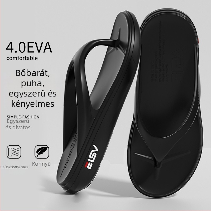 Férfi EVA flip-flopok, casual stílus, nyitott lábujjak, csúszásmentes EVA talp, injekciós formázású talp