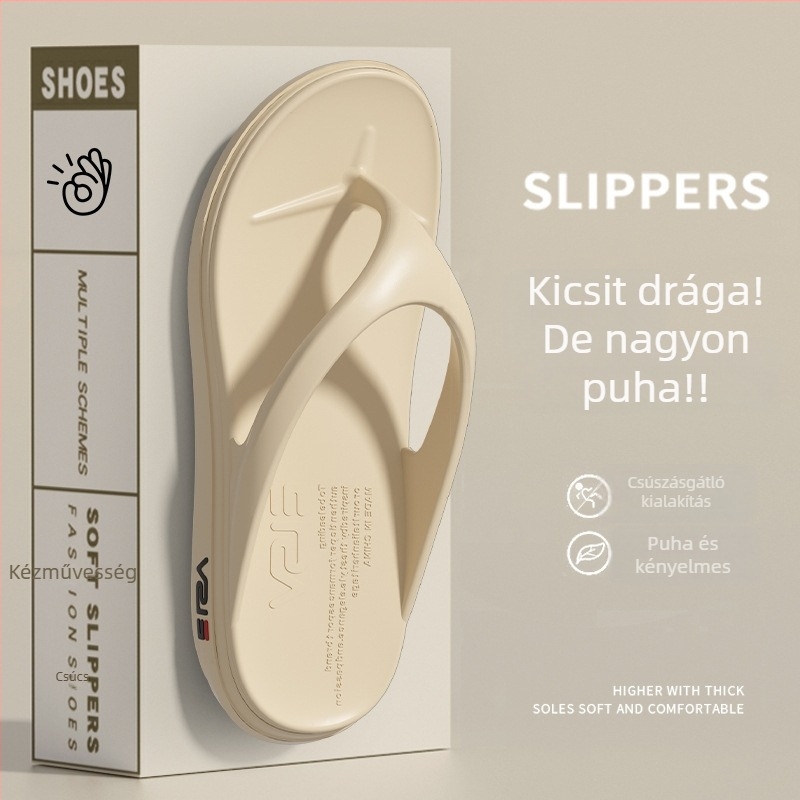 Férfi EVA flip-flopok, casual stílus, nyitott lábujjak, csúszásmentes EVA talp, injekciós formázású talp