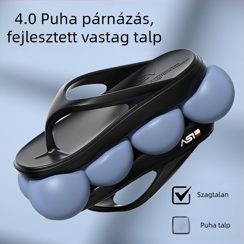 Férfi EVA flip-flopok, casual stílus, nyitott lábujjak, csúszásmentes EVA talp, injekciós formázású talp