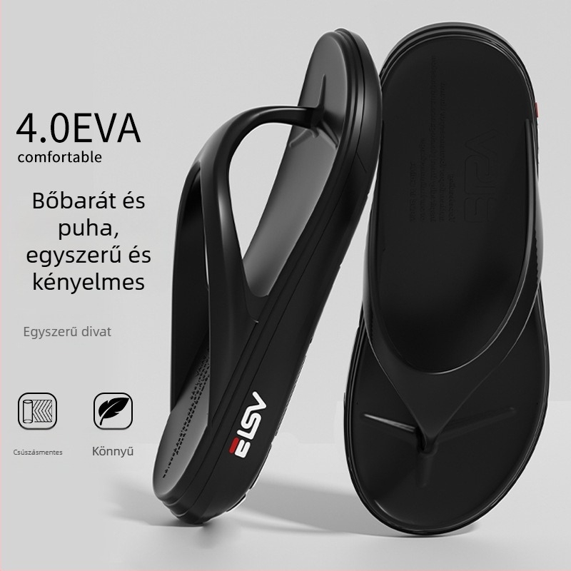 Férfi EVA flip-flopok, casual stílus, nyitott lábujjak, csúszásmentes EVA talp, injekciós formázású talp