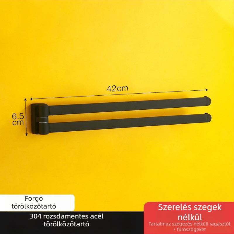 Forgó törölközőtartó, 3-rétegű, réz anyagú, anódos oxidációs felületkezelés, teherbírás 40 kg