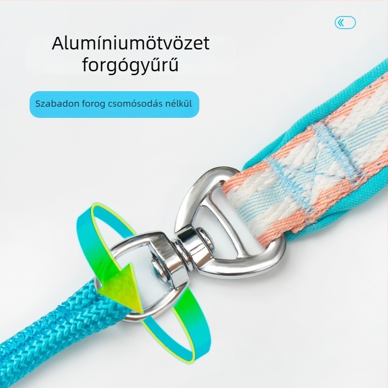 Versenykategóriás P zsinór és P lánc kutyapóráz – minden méretű kutyához, edzésre és sétákhoz, tekeredésmentes