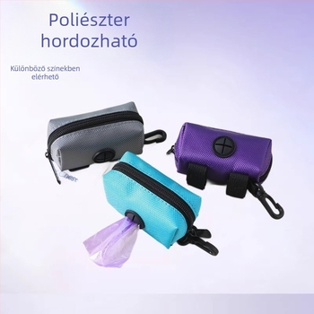 Kutyapiszokzacskó tároló táska cipzárral, PE anyag, modell ZC-0521, 300 db dobozonként, származás Dongyang