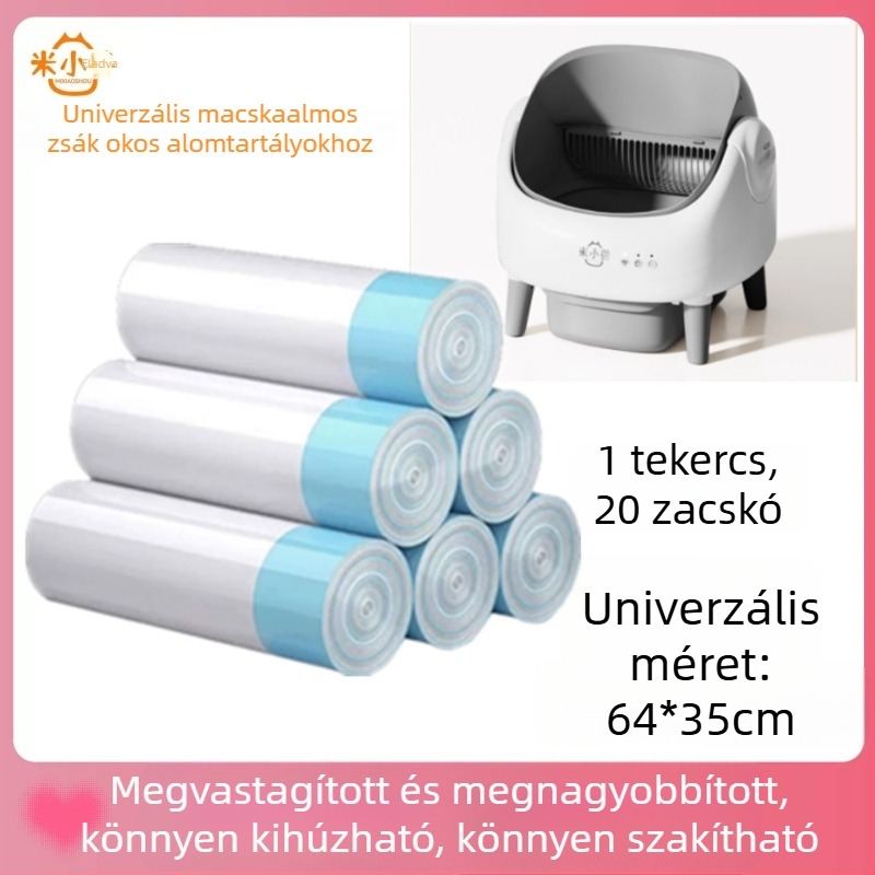 Universális, környezetbarát vastagított macska WC zacskók — macska ürülék gyűjtő- és tárolózacskók