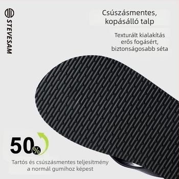 Stevesam férfi strandpapucs - PVC felső rész, EVA talp, nyitott lábujj, viszkóz talptechnológia