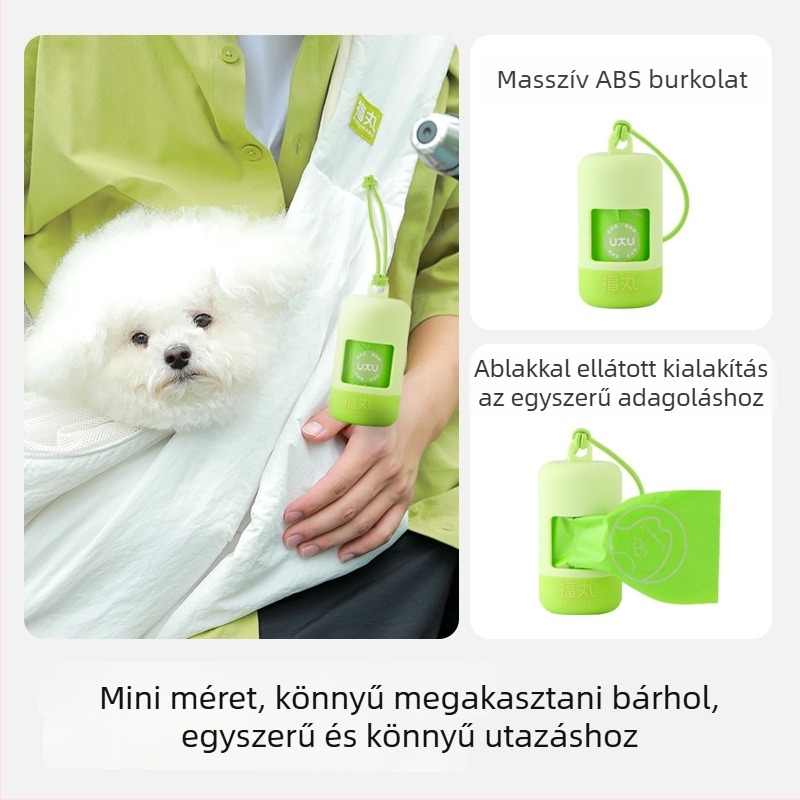 Biodegradálható, egyszer használatos kisállat ürülék-zsákok folyamatos tekercsben, kutyáknak és macskáknak