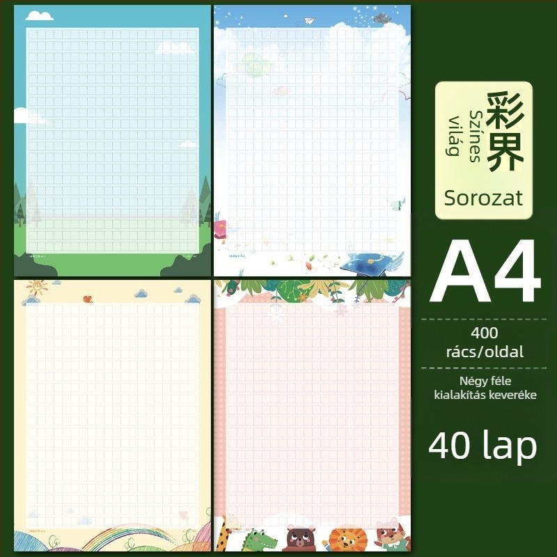 Kínai kompozíciós papír, bevont papír, stílus kínai boríték; ajándék osztálytársnak, karácsony