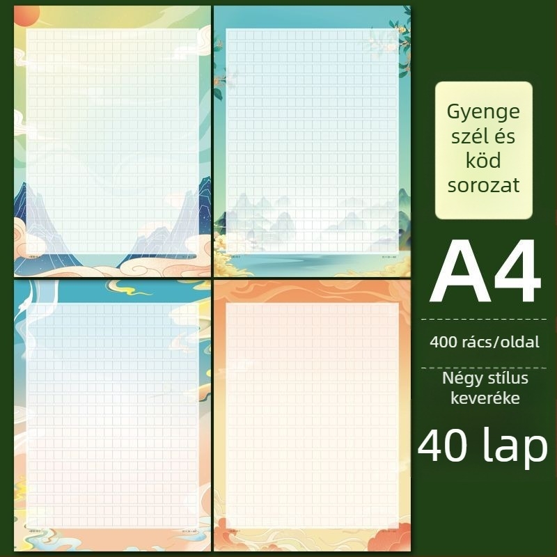 Kínai kompozíciós papír, bevont papír, stílus kínai boríték; ajándék osztálytársnak, karácsony