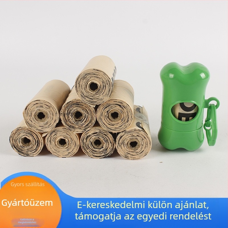 Biodegradábilis kisállat ürülék zacskók, tekercs típusú, vastagított, kód P.b.001