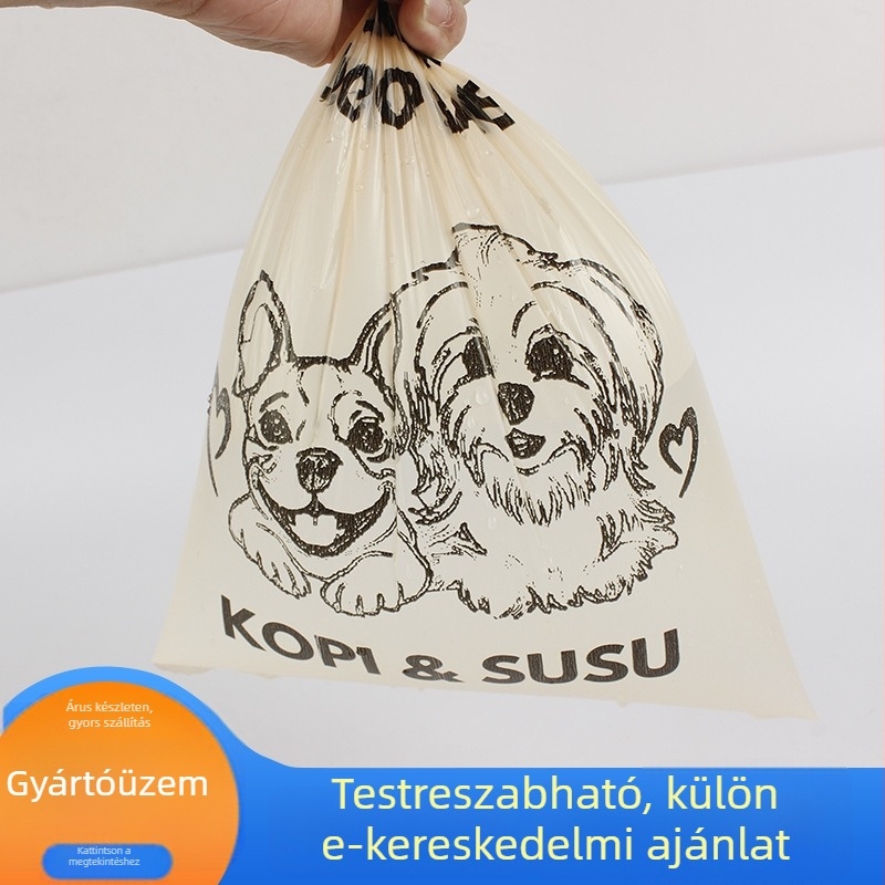 Biodegradábilis kisállat ürülék zacskók, tekercs típusú, vastagított, kód P.b.001