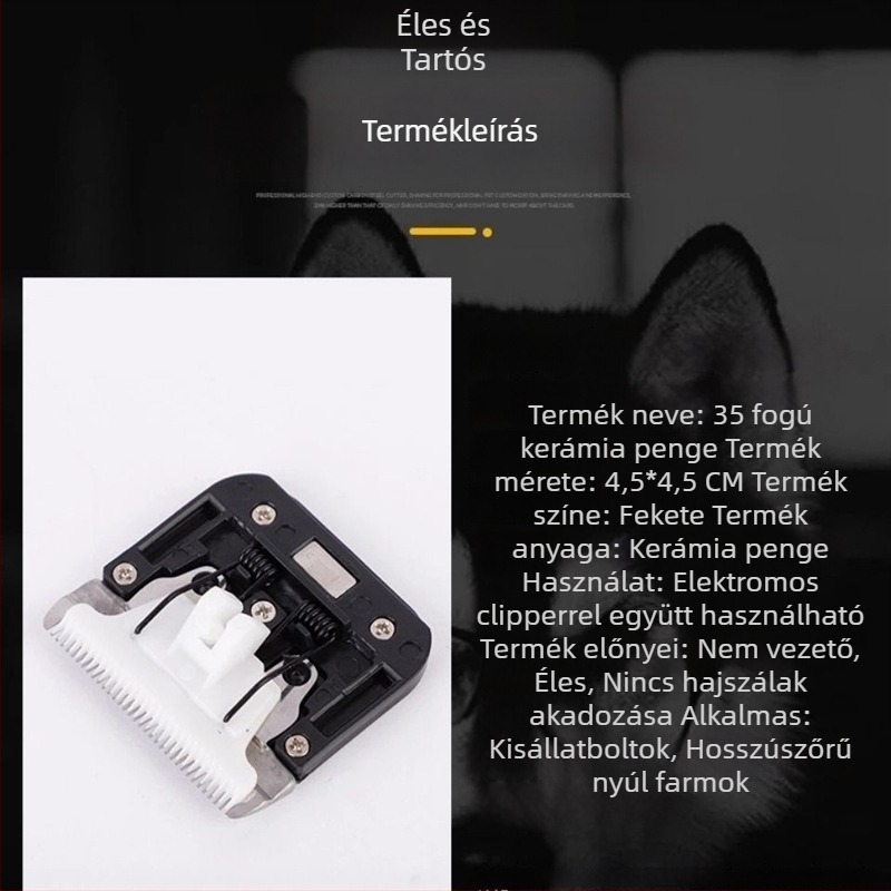 Kerámiás cserepenge elektromos háziállat-nyíróhoz