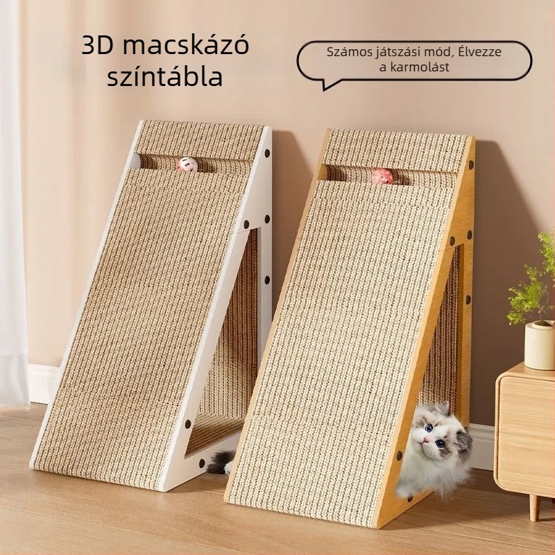 Miffy Macska karmoló tábla - függőleges falra szerelhető macska fészek, játék háziállatoknak, kopásálló és nem hullat szőrt, Rajzfilm stílus, Anyag: ABS lemez + hullámkarton, 1 db