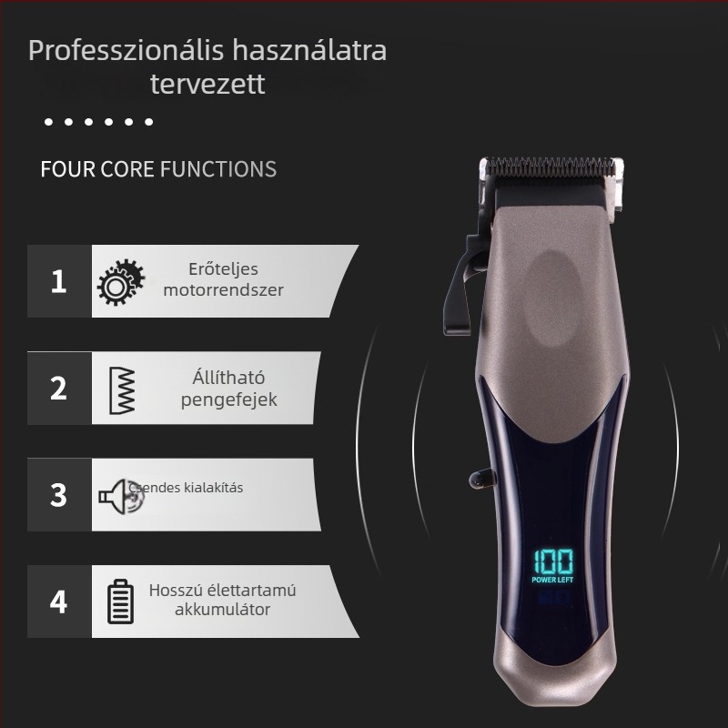 Zinke háziállatok számára készült elektromos klipper brushless motorral, rozsdamentes acél pengével, levehető és mosható vágófej, 37-110V