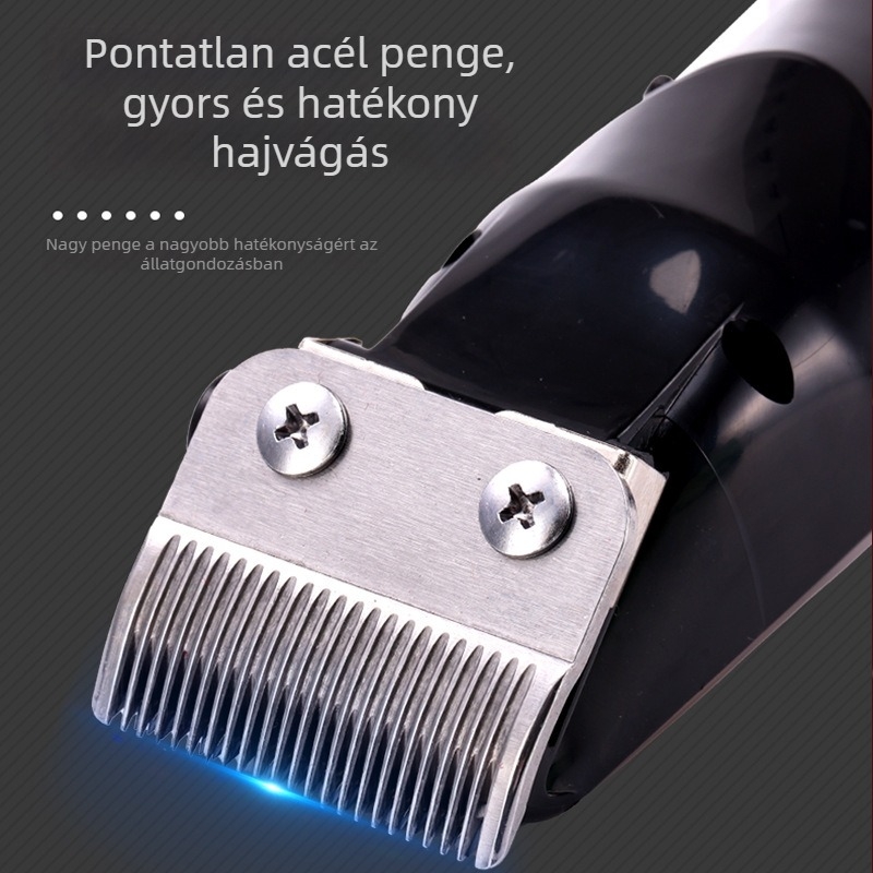 Zinke háziállatok számára készült elektromos klipper brushless motorral, rozsdamentes acél pengével, levehető és mosható vágófej, 37-110V
