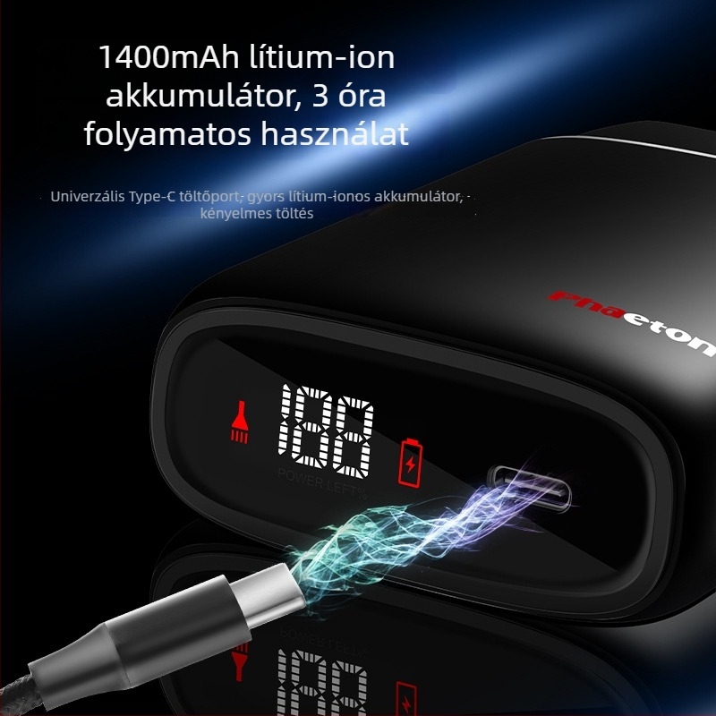 Phaeton újratölthető férfi elektromos borotvája titánium ötvözet pengével, eltávolítható és mosható vágófej, alacsony zaj