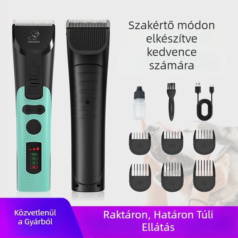 Smehnser Elektromos háziállat-szőrnyíró, 2025-ös új modell, alacsony zajszintű macskáknak és kutyáknak