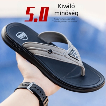 Férfi Flip-flopok, anti-odor, csúszásmentes, vastag talppal, PVC felső és PVC talp, injektált talp