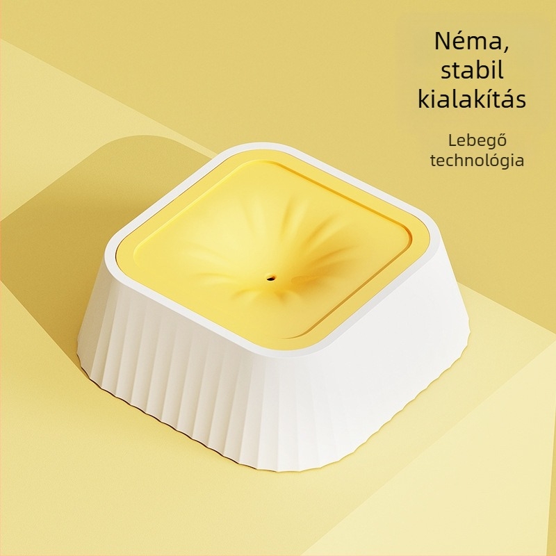 Úszó víztál háziállatok számára, kiöntés elleni dizájn