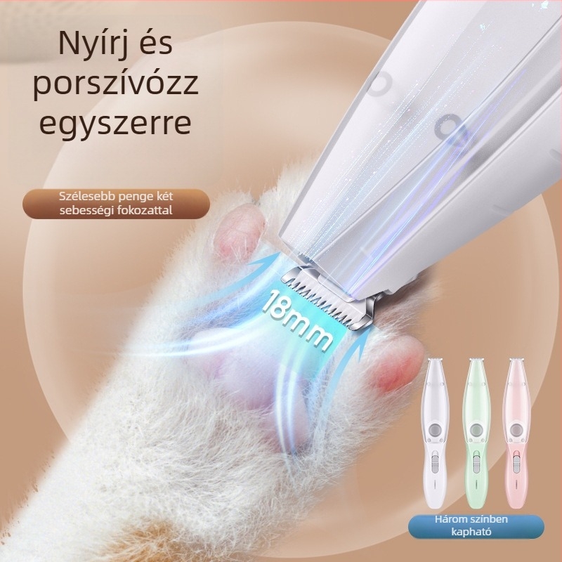 Mindent egyben elektromos kisállatgrooming eszköz kutyáknak és macskáknak – mancsok vágása és szőrzet felszívása