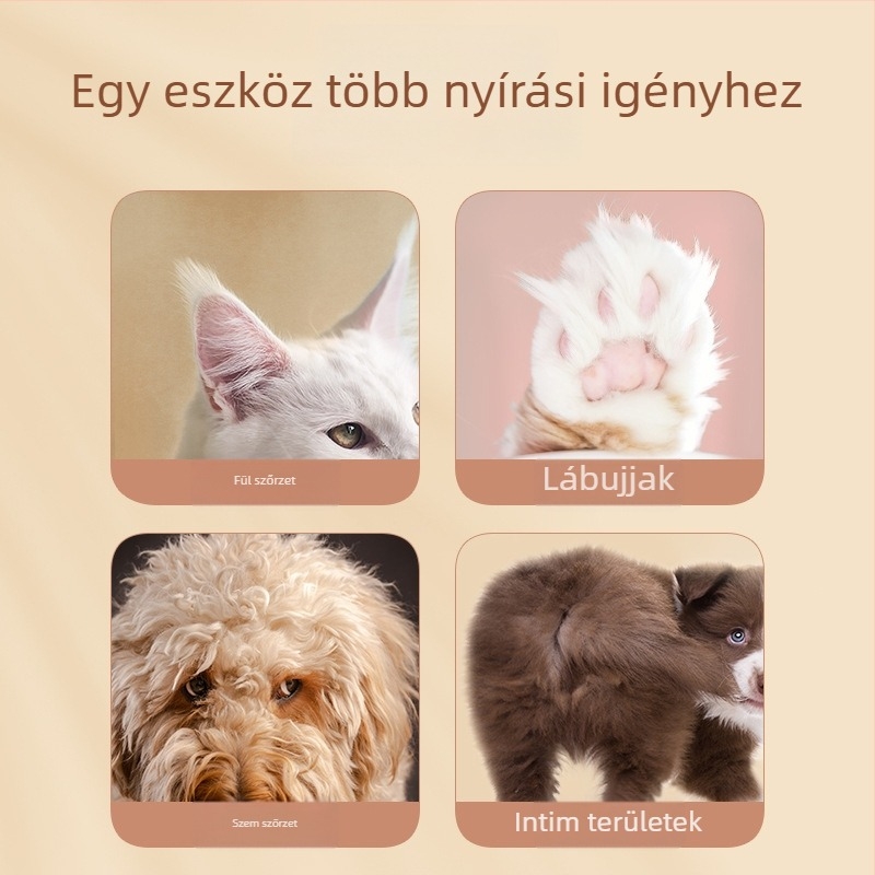 Mindent egyben elektromos kisállatgrooming eszköz kutyáknak és macskáknak – mancsok vágása és szőrzet felszívása