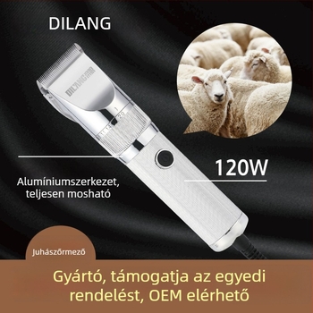 Elektromos kutyaápoló clipper — erős motor, vízálló, rozsdamentes acél pengék