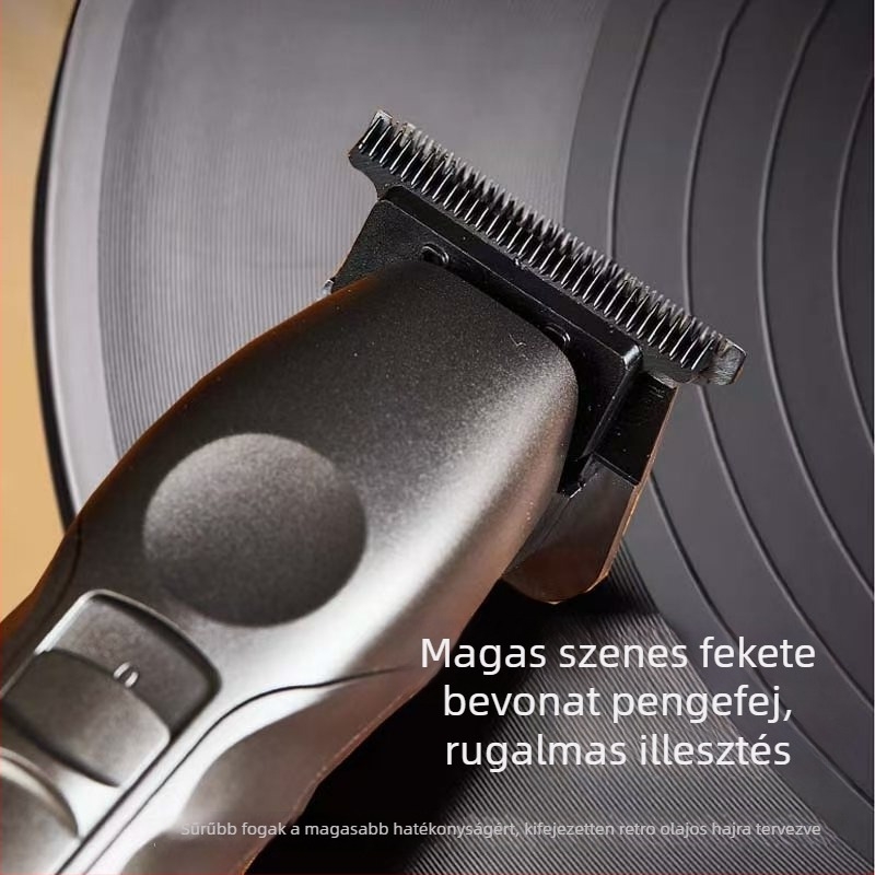 Brushless motoros hajvágó kerámikus pengékkel, autóhálózatról működik, beépített akkumulátor, üzemidő 1–3 óra