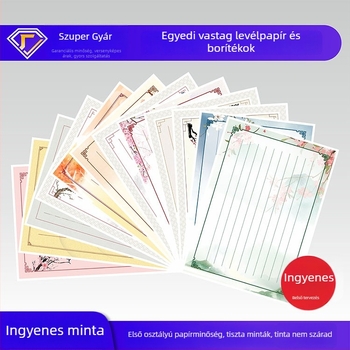 Levélpapír aranyozással, vastított, nyugati stílusú irodai papír, offset papír Grade A 100 g, logó nyomtatva