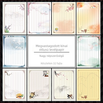 Levélpapír aranyozással, vastított, nyugati stílusú irodai papír, offset papír Grade A 100 g, logó nyomtatva