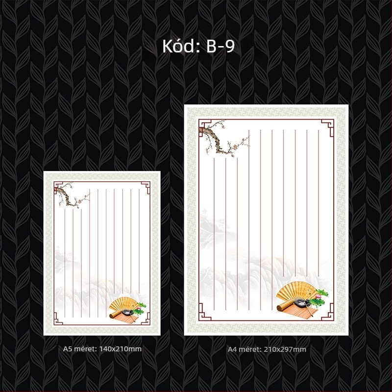 Levélpapír aranyozással, vastított, nyugati stílusú irodai papír, offset papír Grade A 100 g, logó nyomtatva