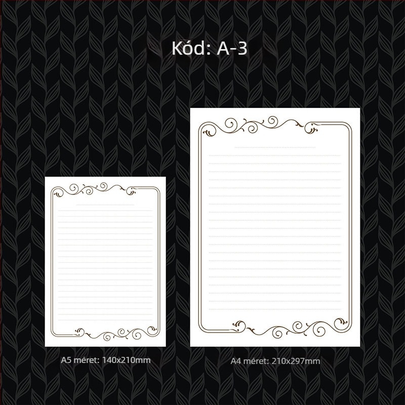 Levélpapír aranyozással, vastított, nyugati stílusú irodai papír, offset papír Grade A 100 g, logó nyomtatva