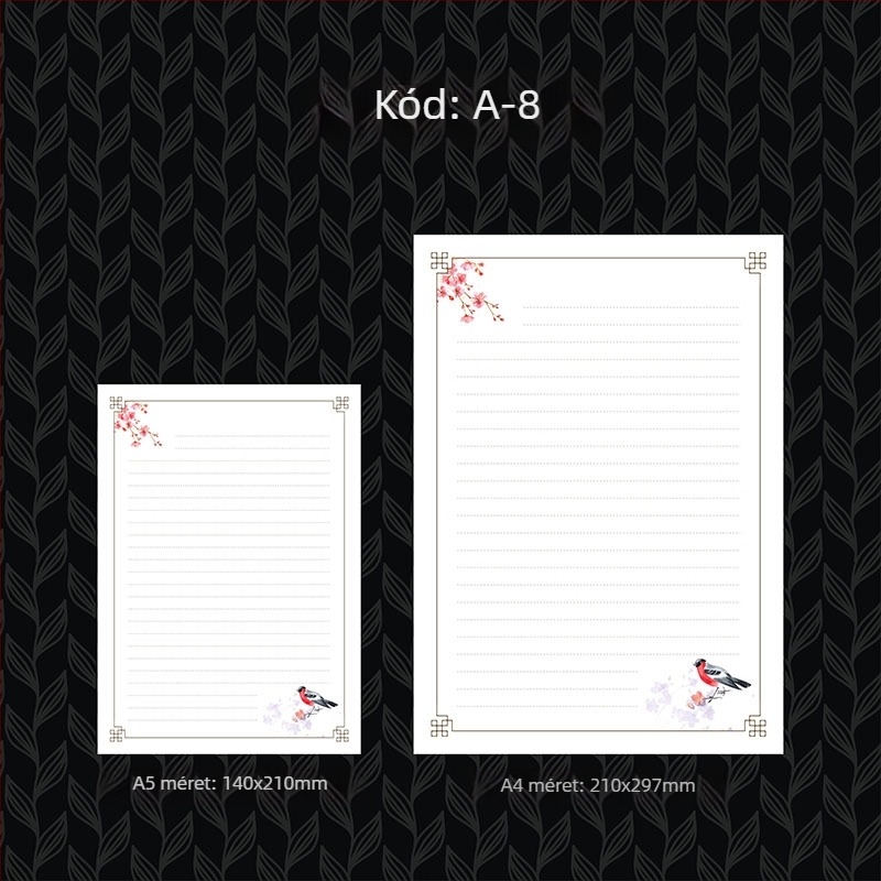 Levélpapír aranyozással, vastított, nyugati stílusú irodai papír, offset papír Grade A 100 g, logó nyomtatva