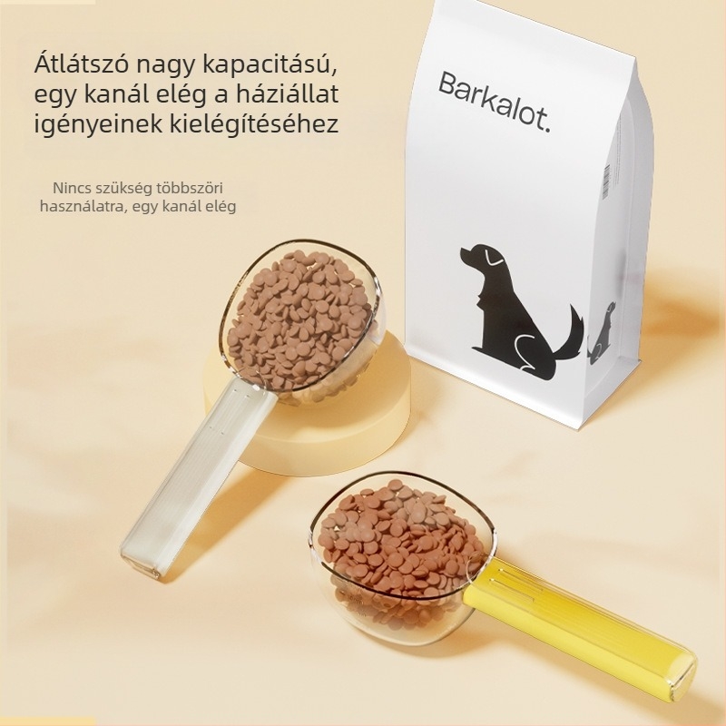 Műanyag etetőkanál macskáknak és kutyáknak, klippel, mérőkanál funkcióval - Márka Pidge, 240 darab a dobozban