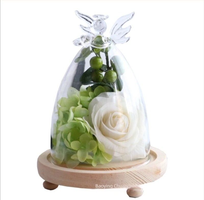 Kreatív korona üvegdóm mini tájhoz – dekoratív virágfedél