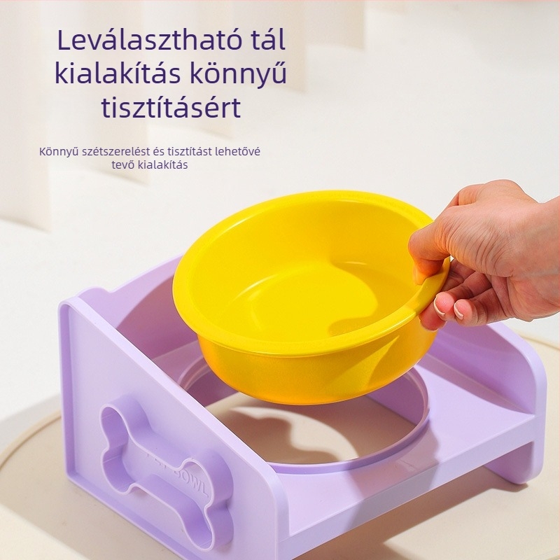 Keevii kerámiás macskatál kihajtható tartóval