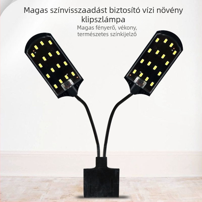 LED akvárium clamp lámpa – 12W, modell JY-SS2-12W, vízálló, LED fényforrás, alkalmas tengeri akváriumokhoz