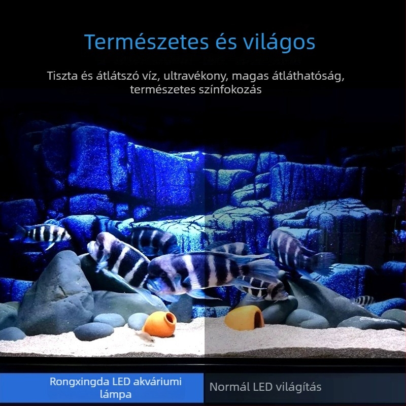 Akvaris LED világítás: vízálló, hét színű fényváltás, intelligens vezérlés, energiatakarékosság, UV sterilizáció (teljesítmény 5–20W)