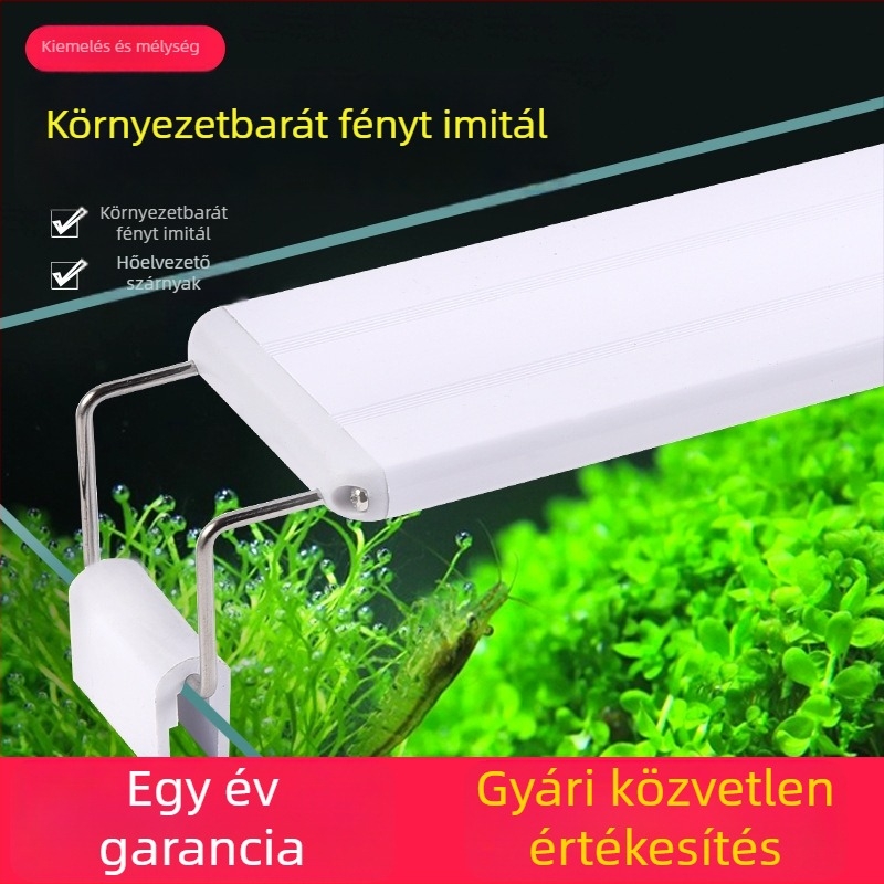 Akvaris LED világítás: vízálló, hét színű fényváltás, intelligens vezérlés, energiatakarékosság, UV sterilizáció (teljesítmény 5–20W)