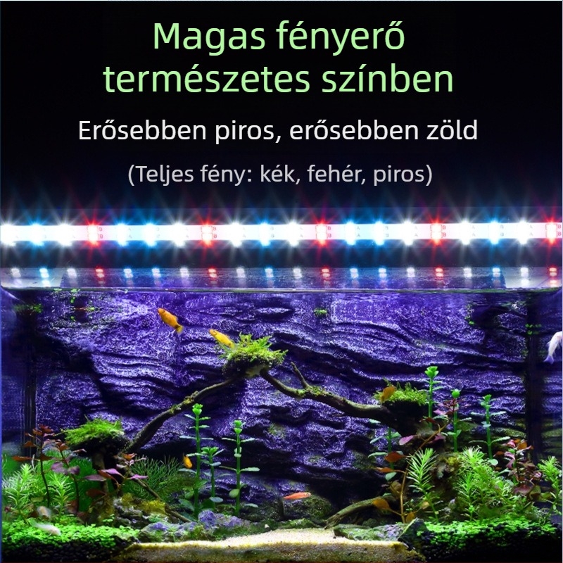 LED akváriumi alámerítő fény – vízálló, háromszínű magas fényerő, 4W, PVC ház, Modell T4-20LED