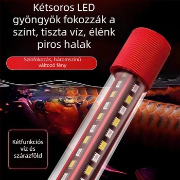 Akváriumlámpa vízi növényekhez — vízálló, automatikus színváltás és fényerő növelése