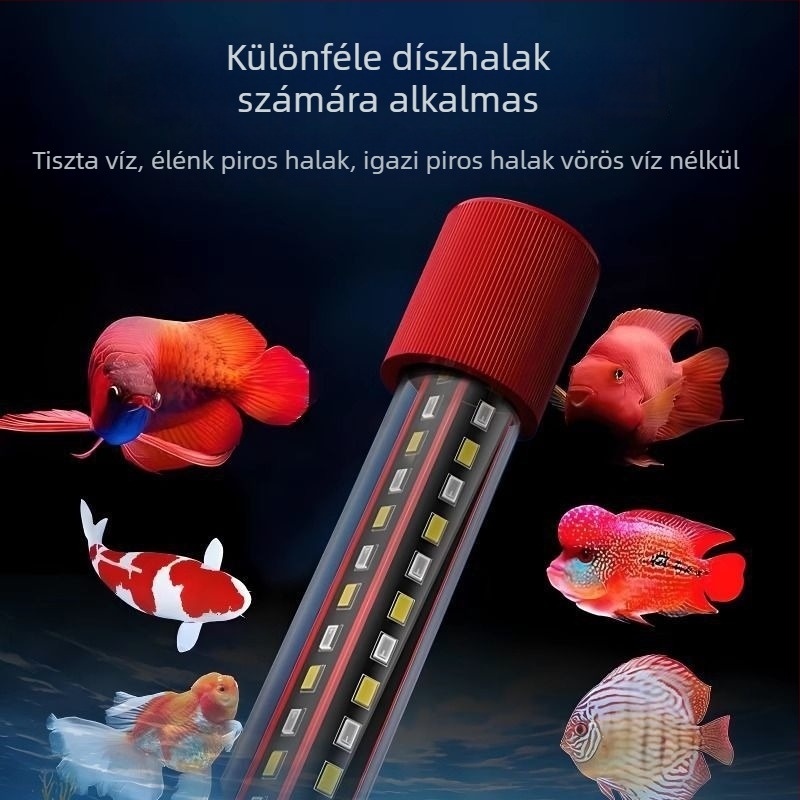 Akváriumlámpa vízi növényekhez — vízálló, automatikus színváltás és fényerő növelése