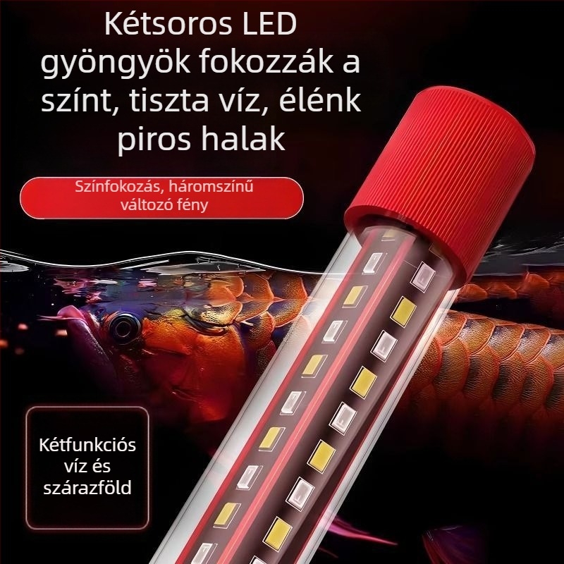 Akváriumlámpa vízi növényekhez — vízálló, automatikus színváltás és fényerő növelése