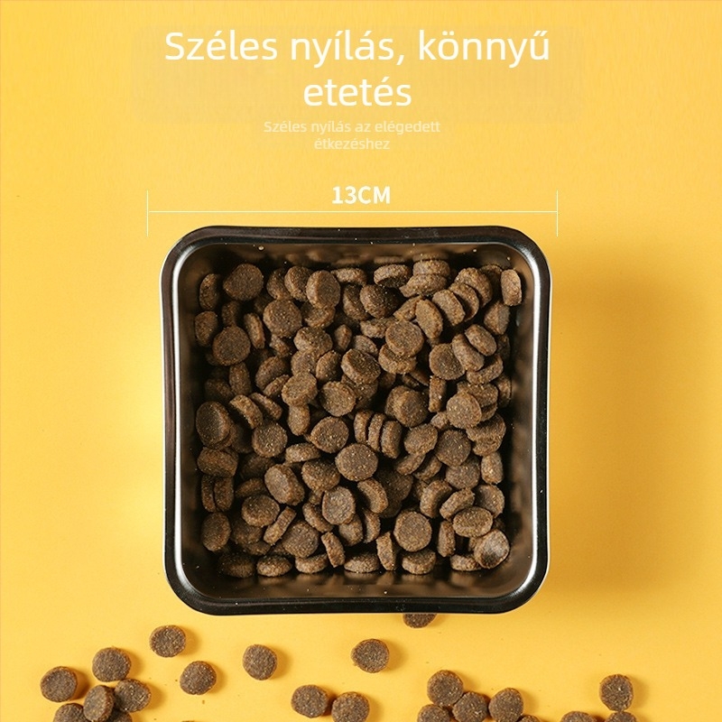 Kutyáknak és macskáknak szánt rozsdamentes acélból készült etetőtál, csúszásmentes