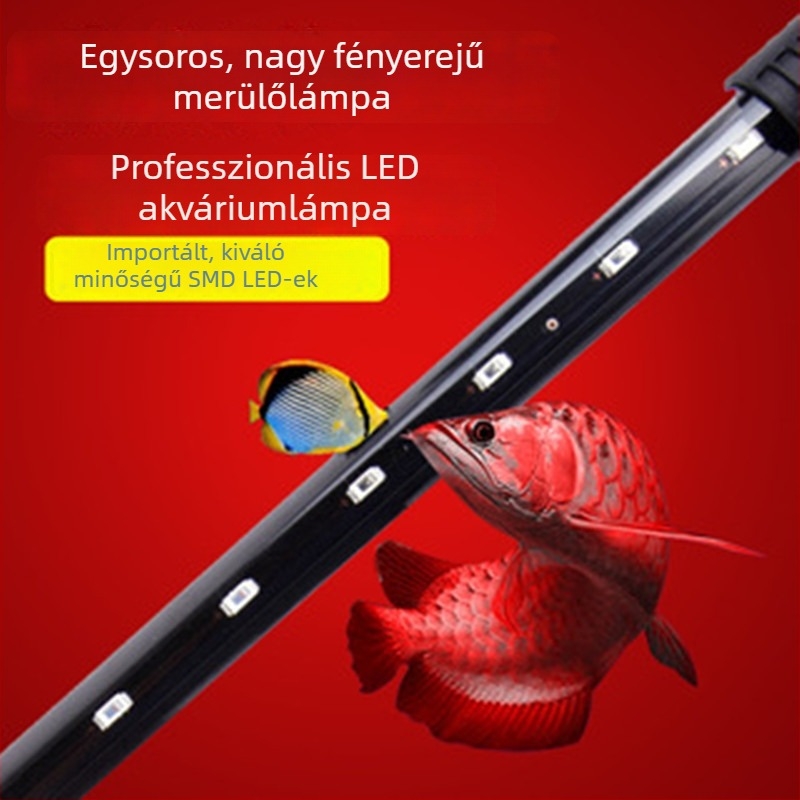 LED vízálló akváriumlámpa – ultra erős merülő világítás az akváriumhoz, RGB, kompakt