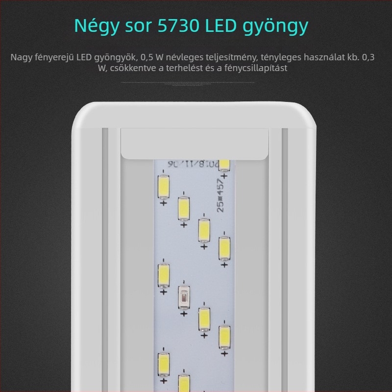 Prémium akváriumi LED-világítás behajtható tartóval – fehér és kék fény