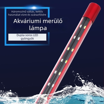 LED vízálló, teljes spektrumú akváriumvilágítás, víz alatti, T8, színváltó, nagy fényerő