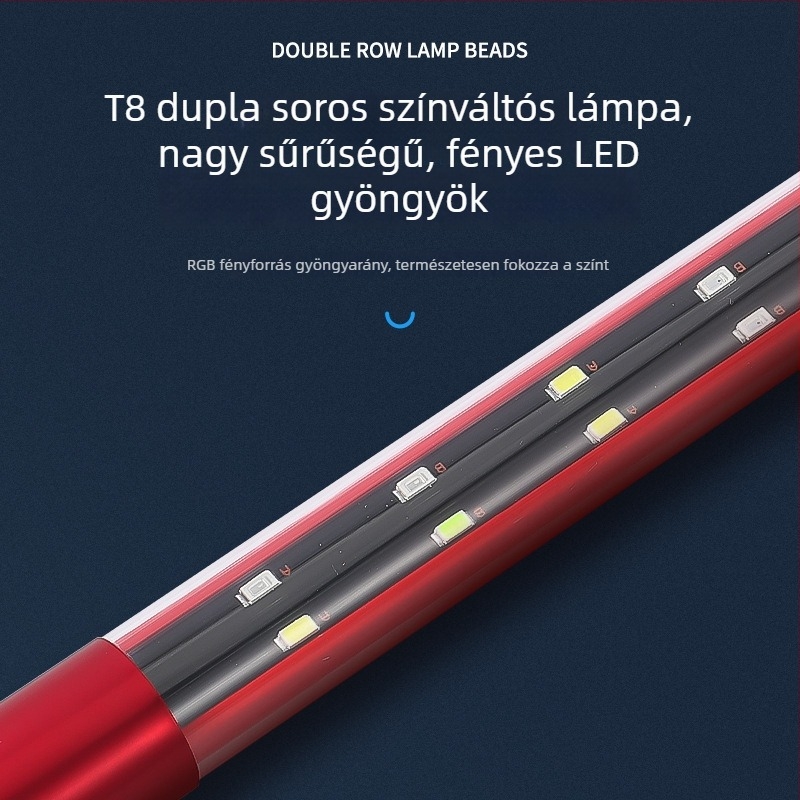 LED vízálló, teljes spektrumú akváriumvilágítás, víz alatti, T8, színváltó, nagy fényerő